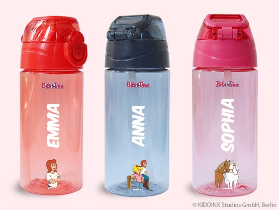 Bibi & Tina Trinkflasche mit Namen