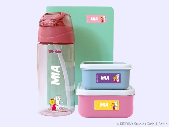Bibi & Tina Trinkflasche mit Namen
