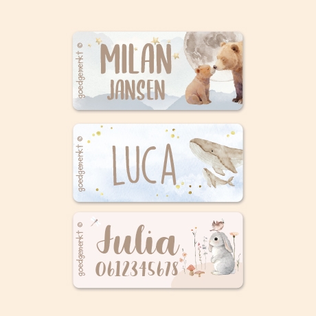 Aquarel kledingstickers