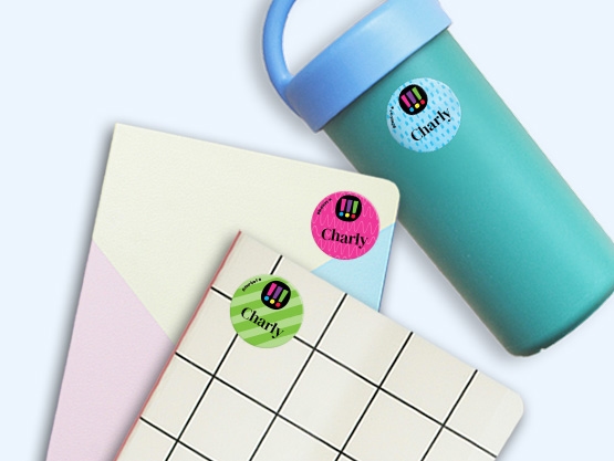 Runde Namensaufkleber – Die drei !!! Kids