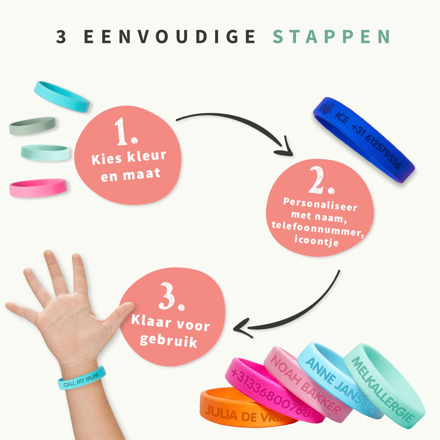 SOS Armband kind