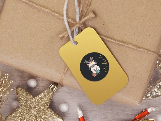 Kerststickers met naam