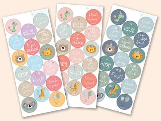 Sluitstickers - Verjaardag