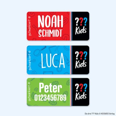 Textilaufkleber – Die drei ??? Kids