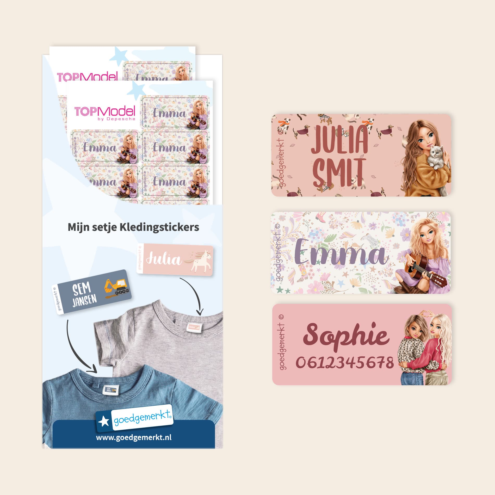TOPModel Kledingstickers