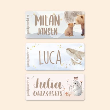 Aquarel kledingstickers