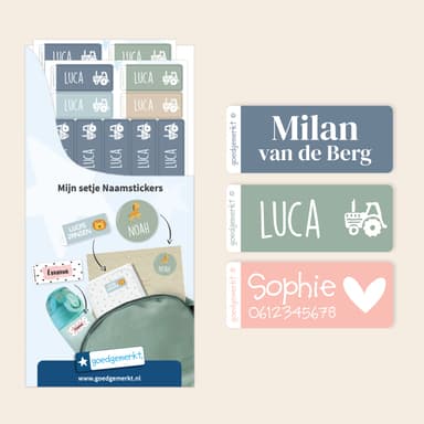 Kleine Naamstickers