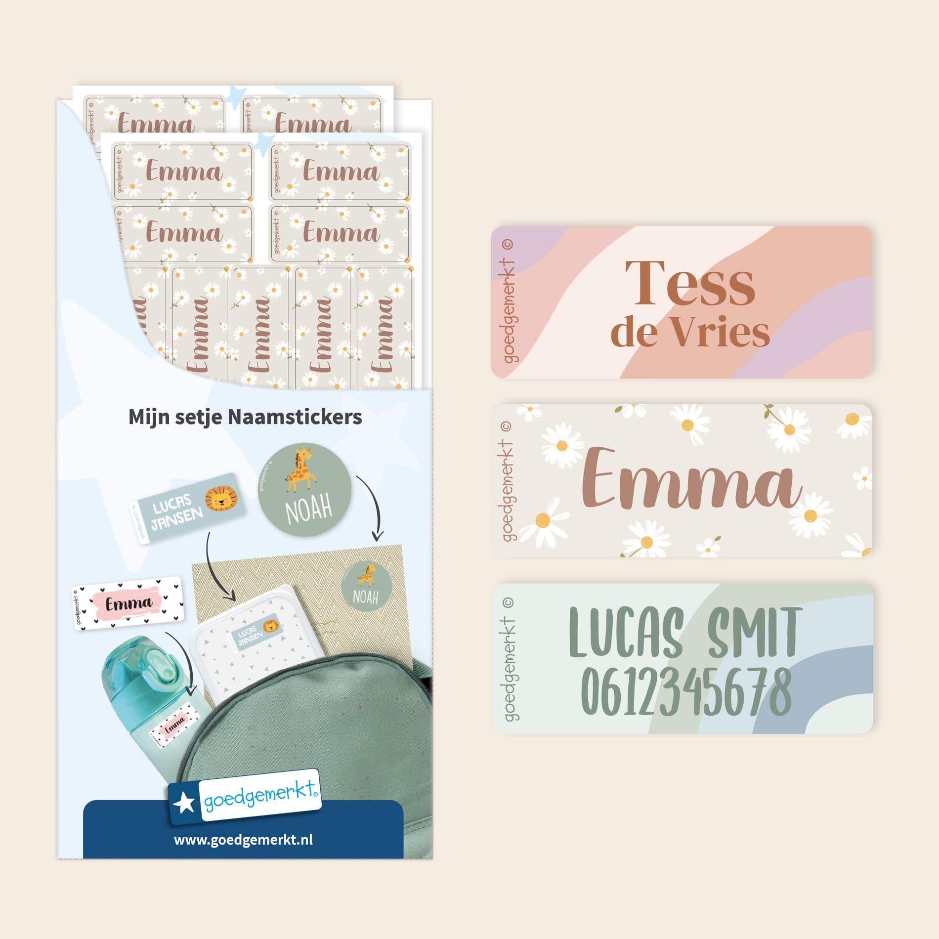 Kleine Design Naamstickers