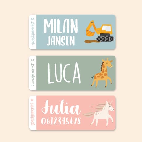 Kleine Thema Naamstickers
