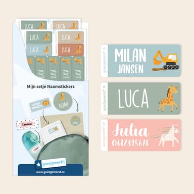 Kleine Thema Naamstickers