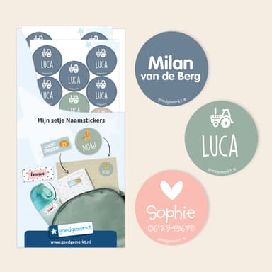 Ronde Naamstickers