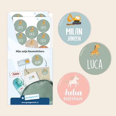 Ronde Thema Naamstickers