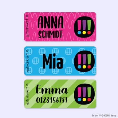 Kleine Namensaufkleber – Die drei !!! Kids