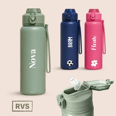 RVS drinkfles met naam
