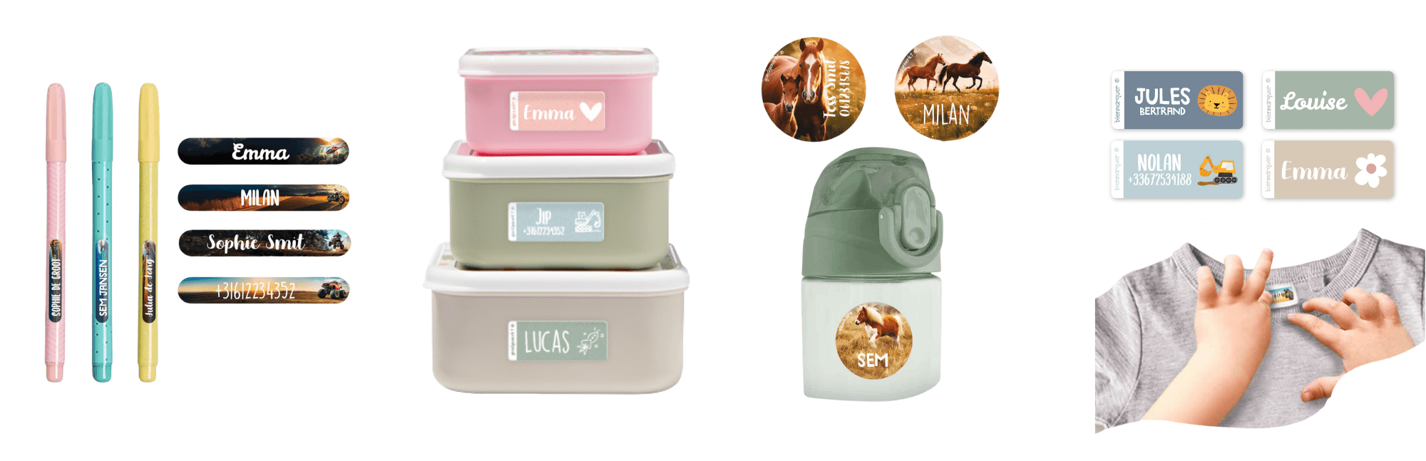 Hoe lang blijven de labels zitten?