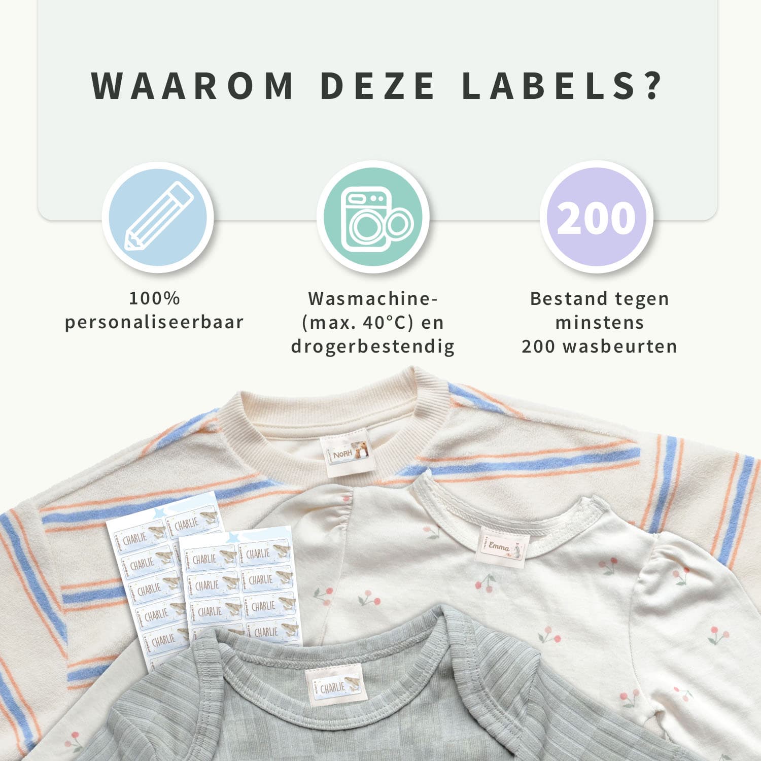 Aquarel kledingstickers