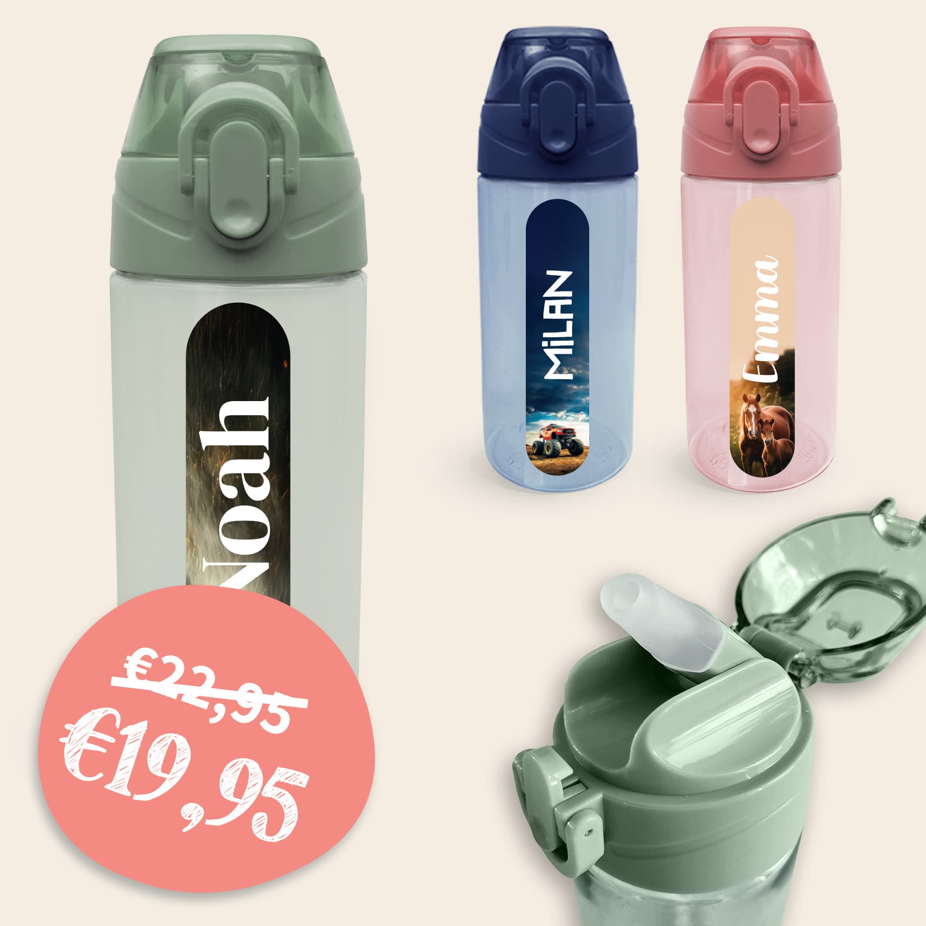 Drinkfles met naam – Real World