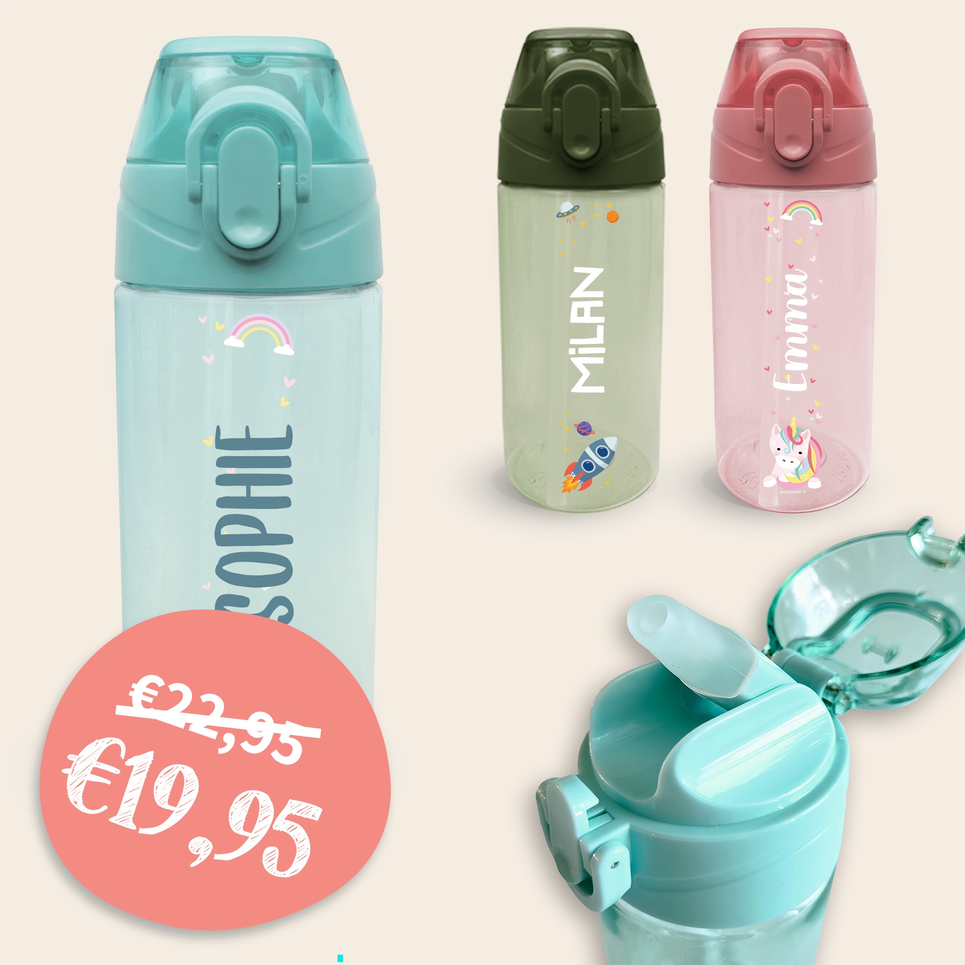 Drinkfles met naam