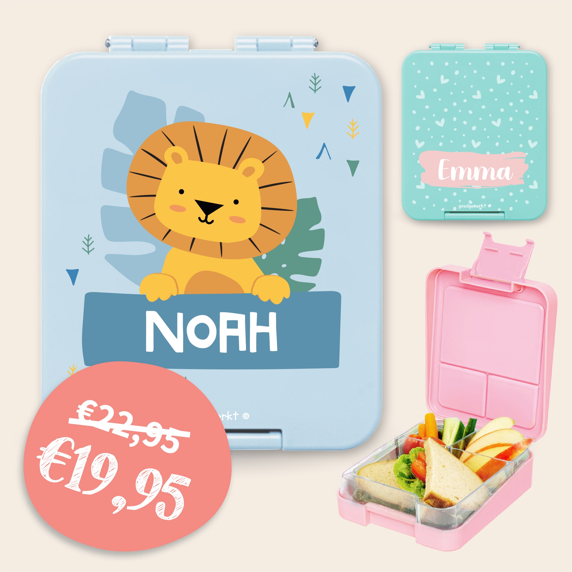Broodtrommel met naam Thema