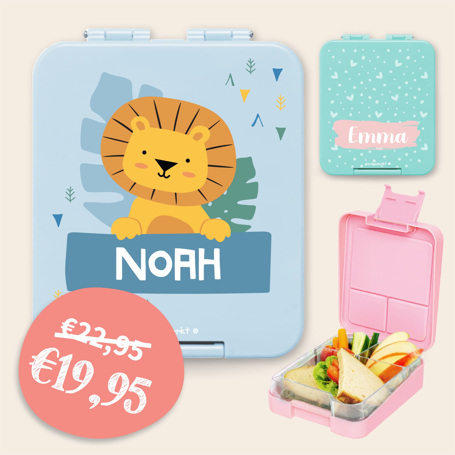 Broodtrommel met naam Thema
