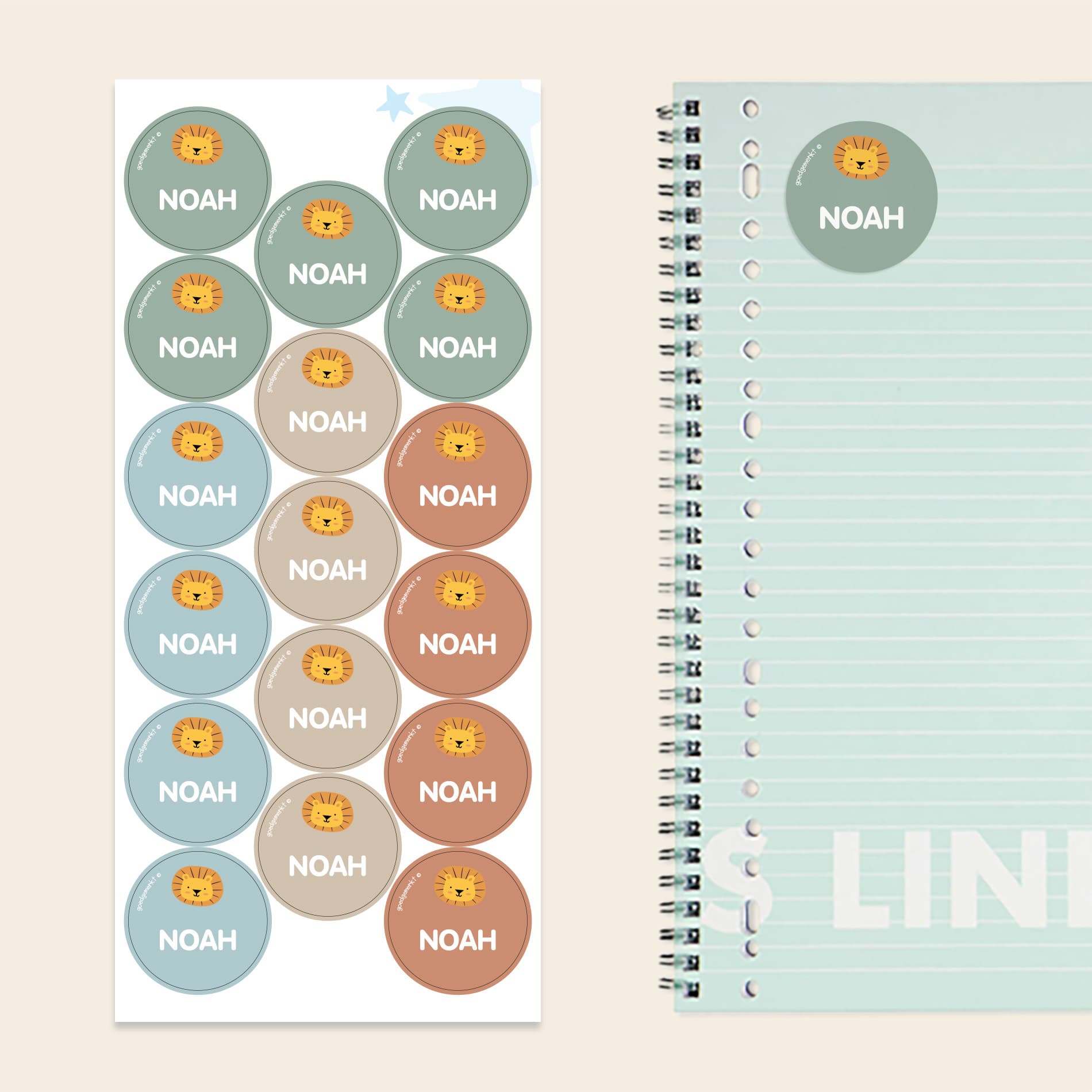Ronde Naamstickers