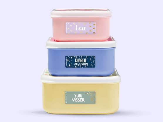 Kleine Design Naamstickers met Goud