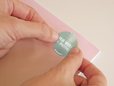 Ronde Design Naamstickers met Goud