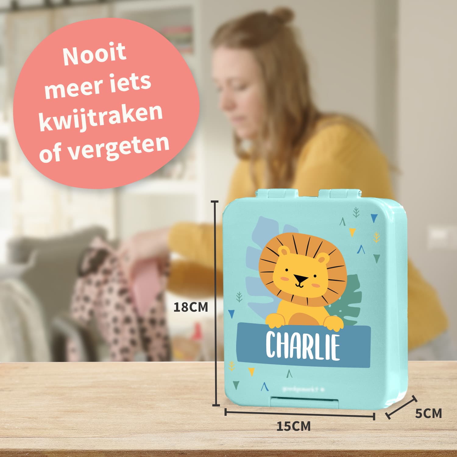 Broodtrommel met naam Thema