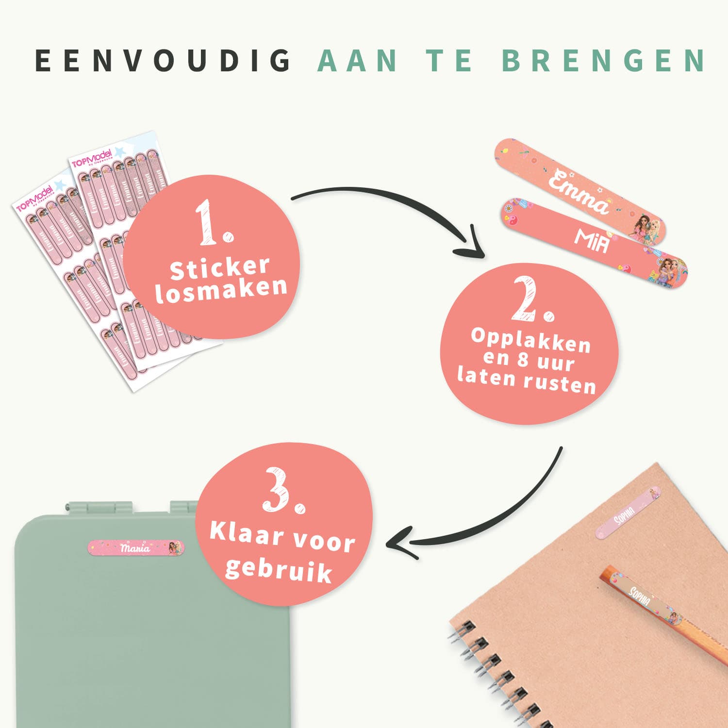 TOPModel Mini Naamstickers
