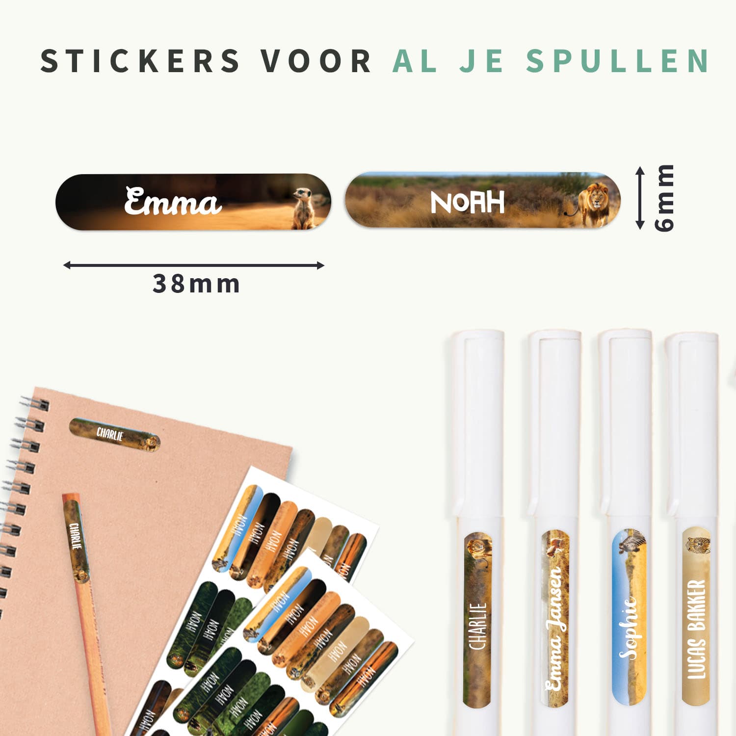 Mini Real World Naamstickers