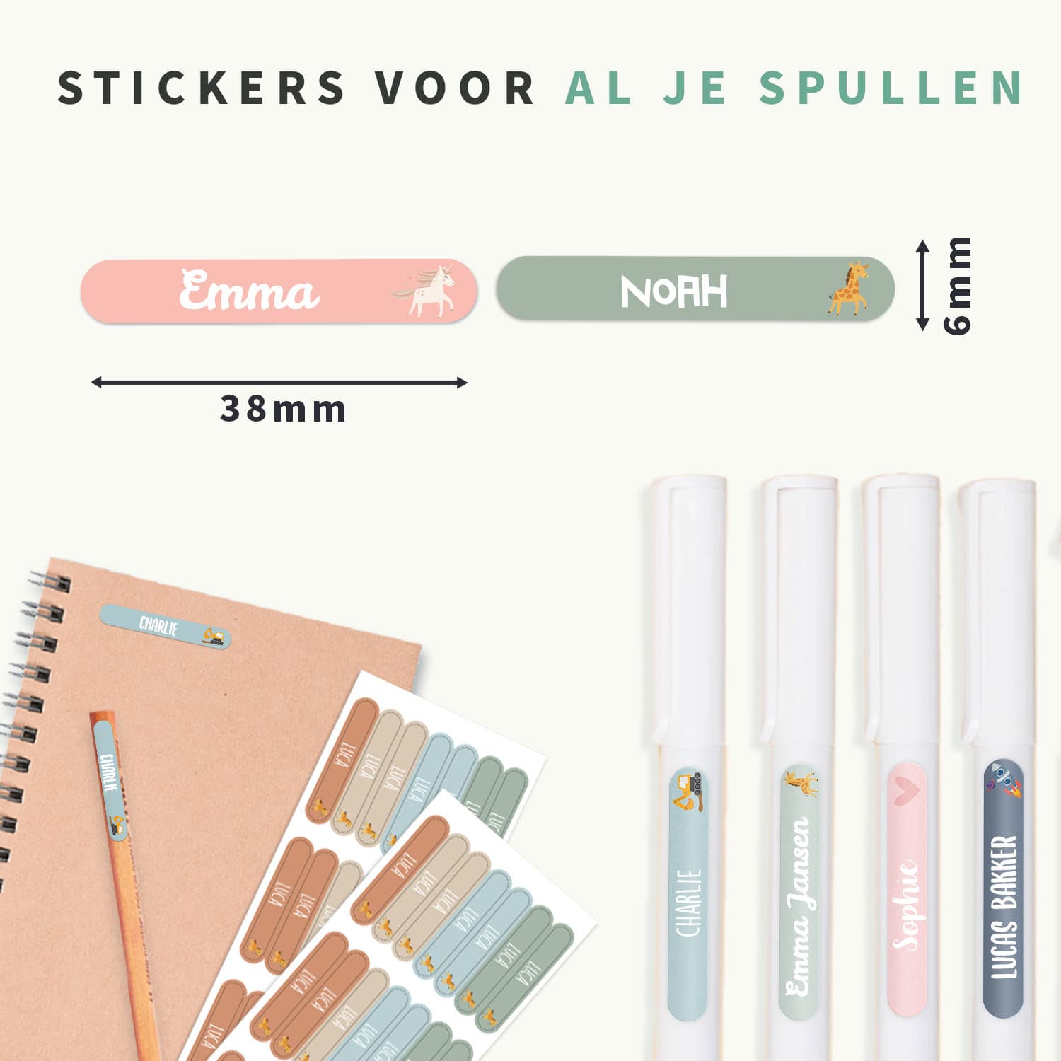 Mini Thema Naamstickers