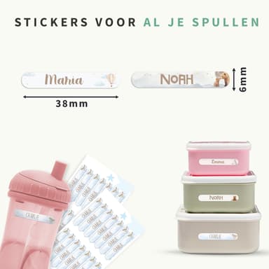 Mini Aquarel Naamstickers