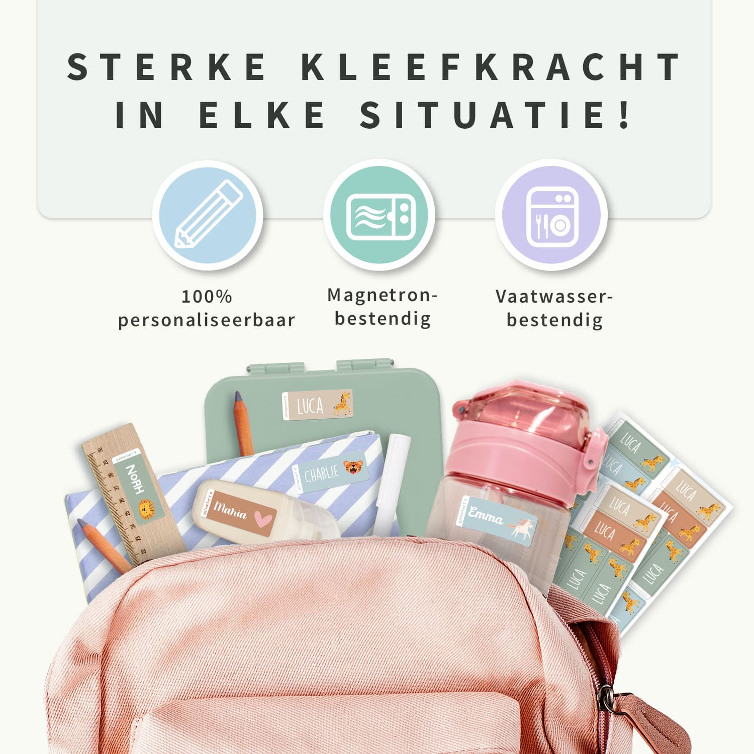 Kleine Thema Naamstickers