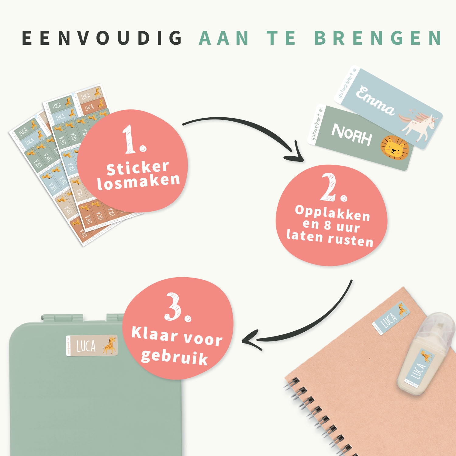 Kleine Thema Naamstickers
