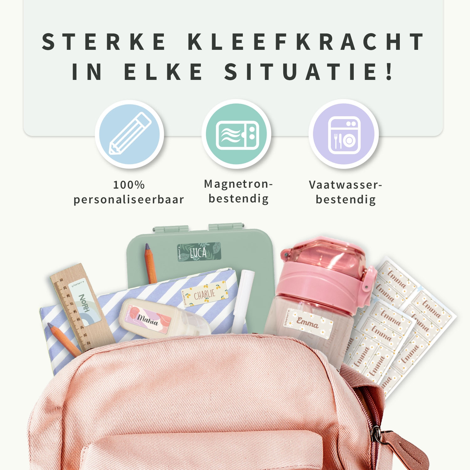 Kleine Design Naamstickers