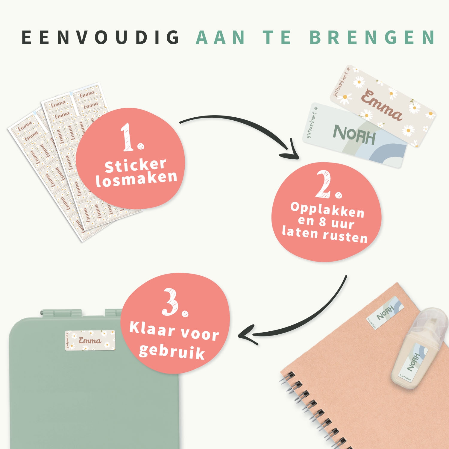 Kleine Design Naamstickers