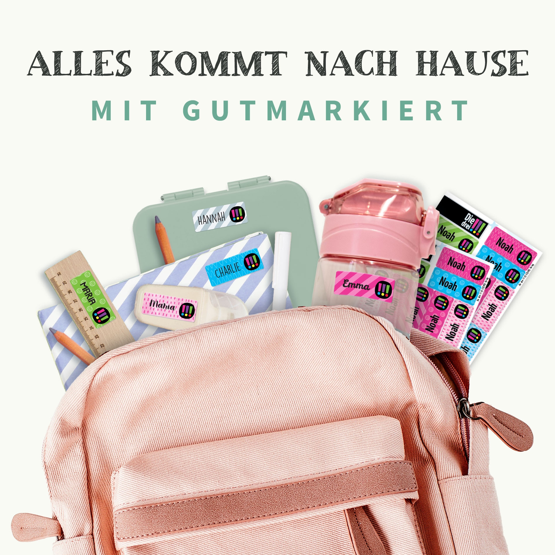 Kleine Namensaufkleber – Die drei !!! Kids