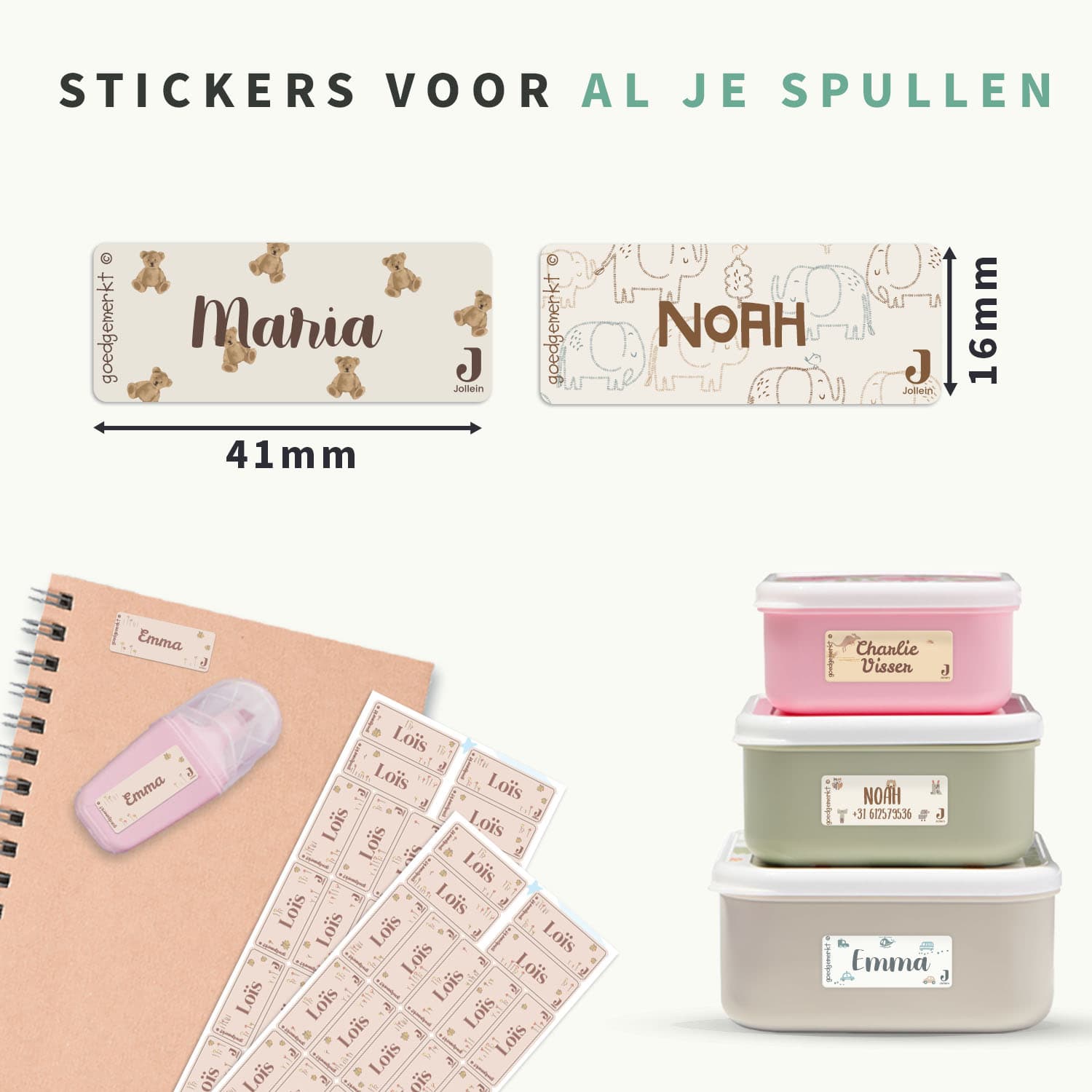 Kleine Naamstickers - Jollein