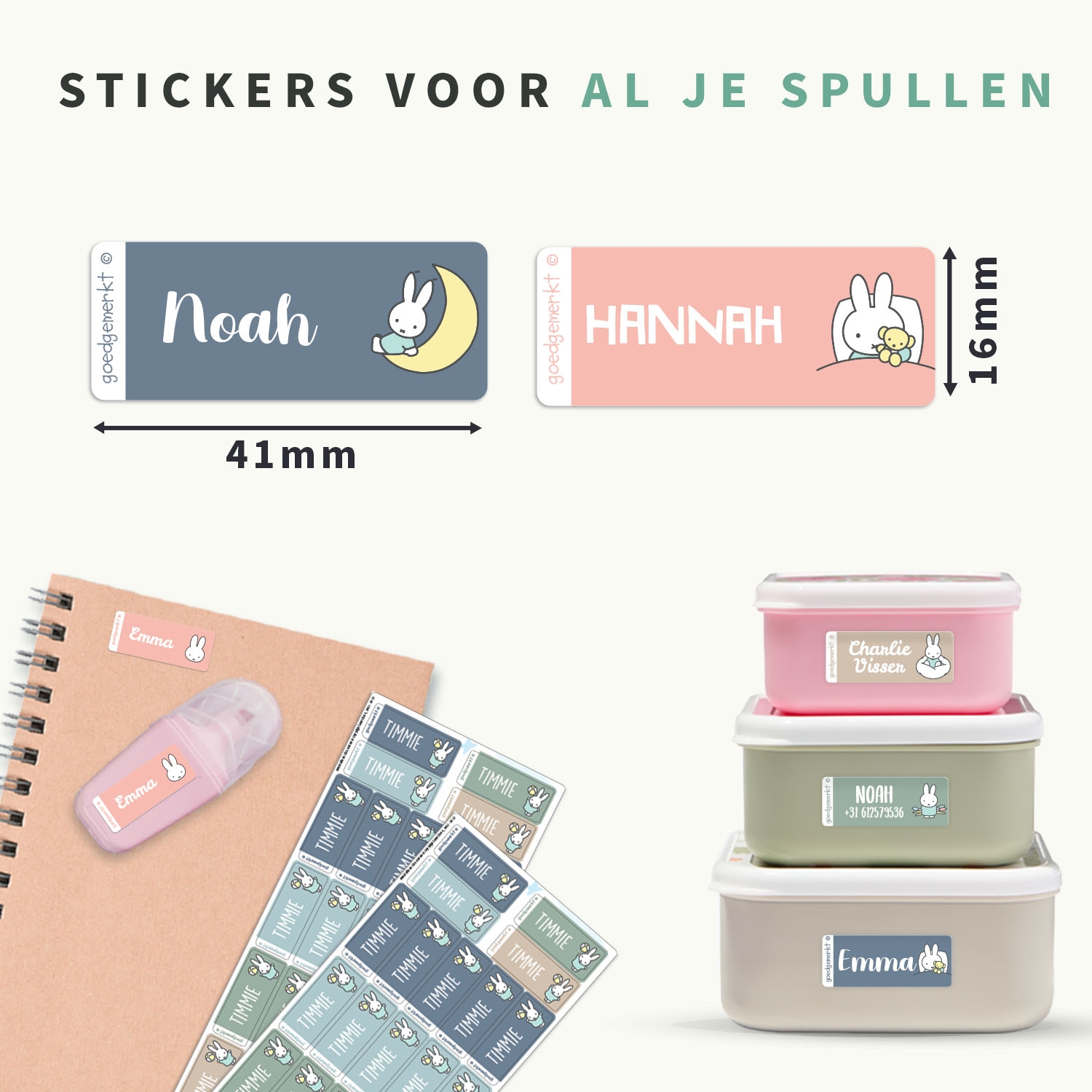 Nijntje Naamstickers