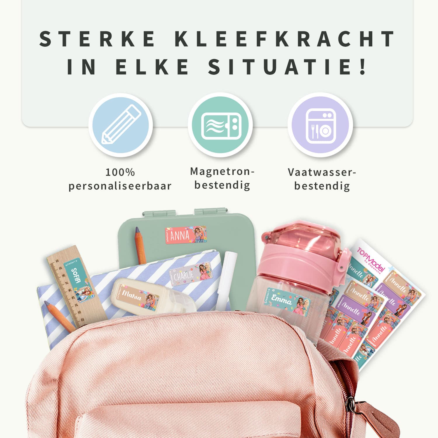 TOPModel Kleine Naamstickers