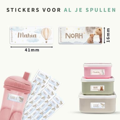 Kleine Aquarel Naamstickers