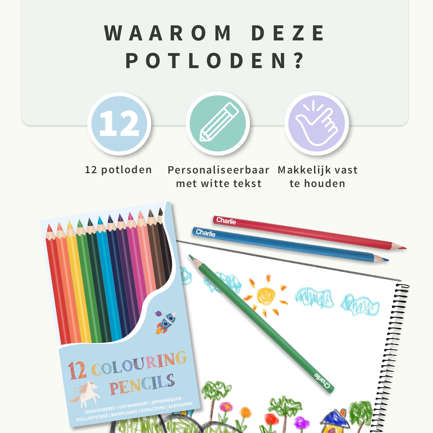 Gepersonaliseerde Kleurpotloden
