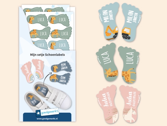 Gepersonaliseerde Schoenlabels