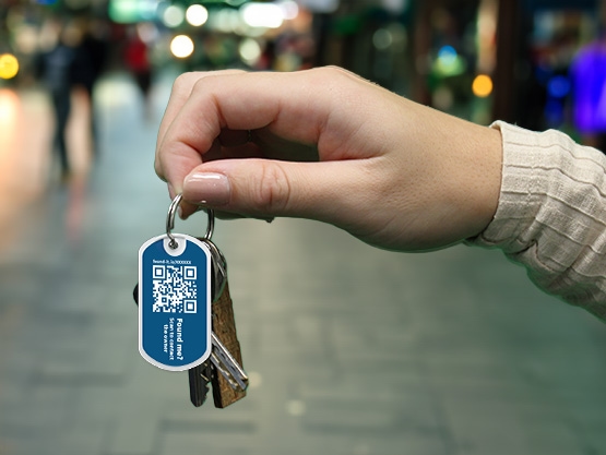 Lost & Found QR Tassen- en sleutelhanger