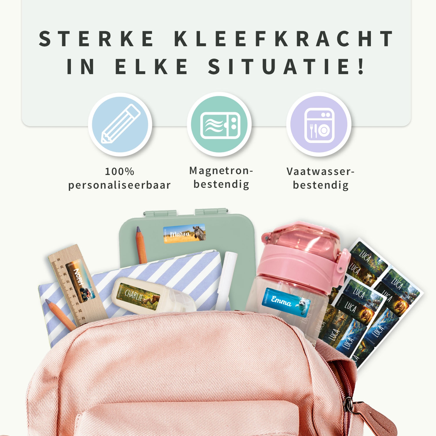 Kleine Real World Naamstickers