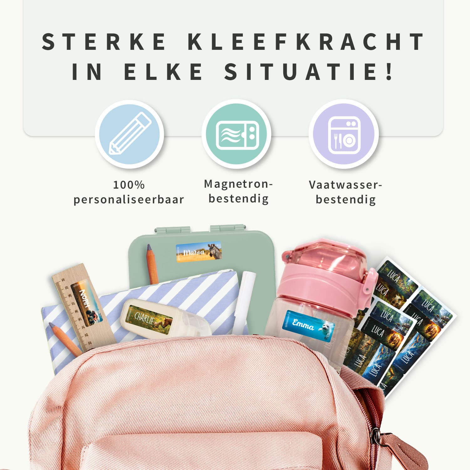 Kleine Real World Naamstickers