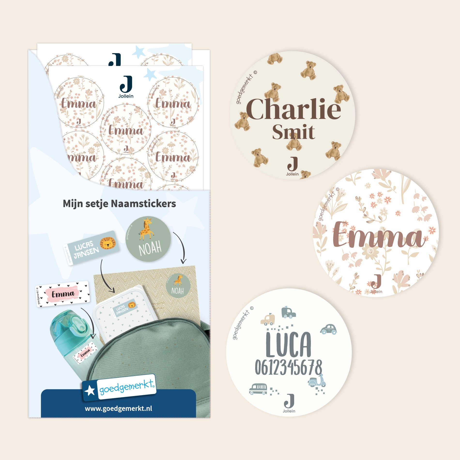 Ronde Naamstickers - Jollein