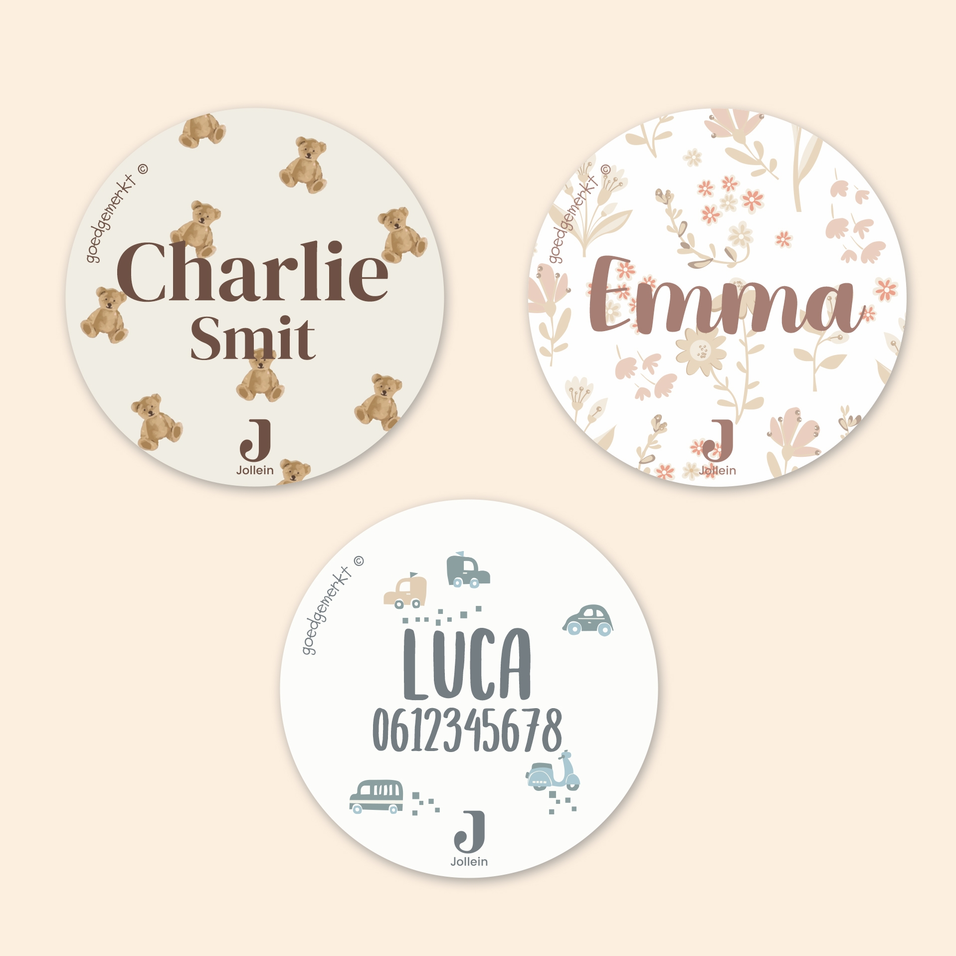 Ronde Naamstickers - Jollein