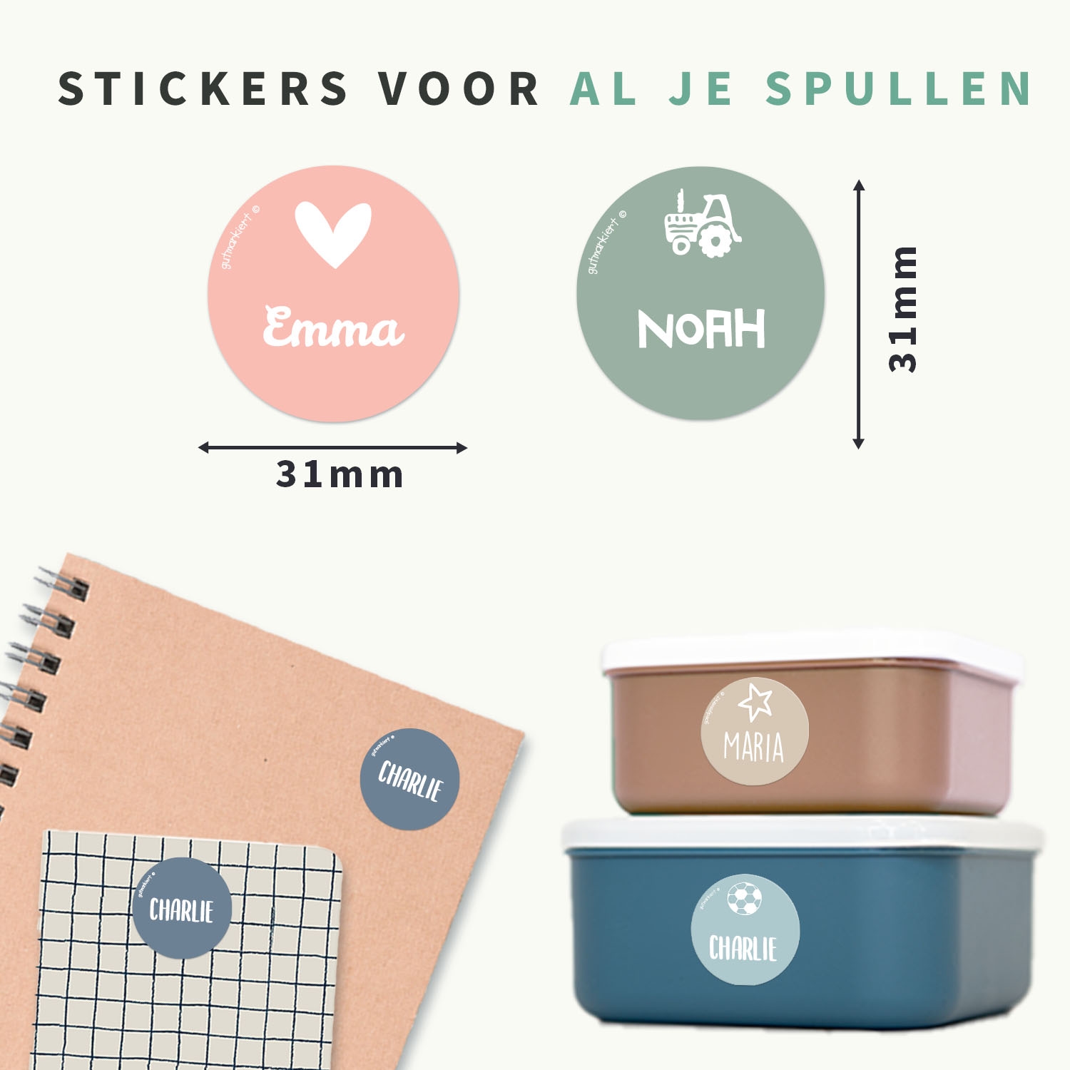 Ronde Naamstickers