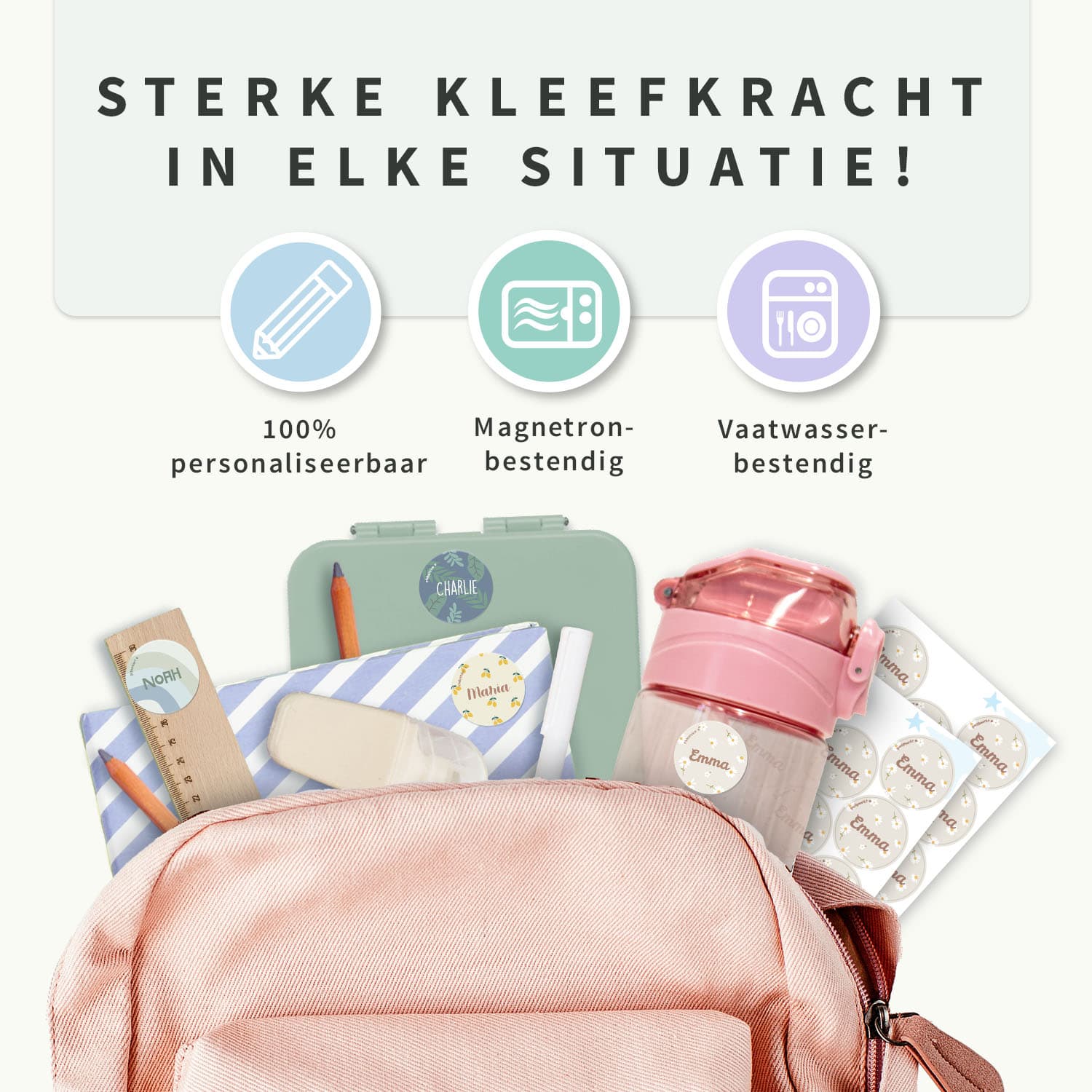 Ronde Design Naamstickers